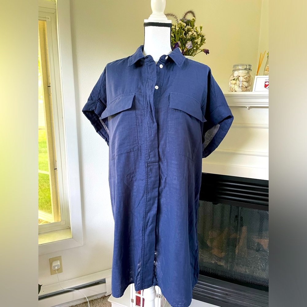 Banana Republic Navy Shirtdress